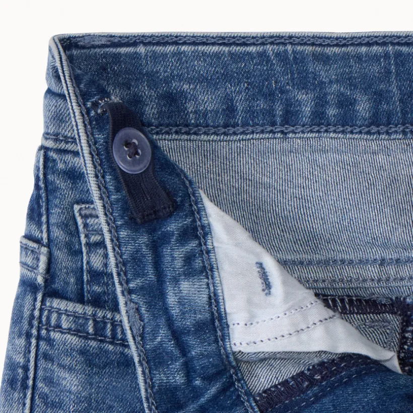 Jeans cargo met used effect en zakken jongens