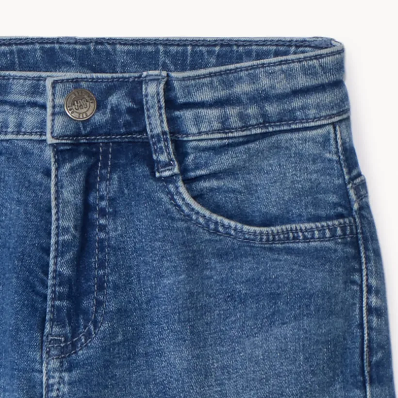 Jeans cargo met used effect en zakken jongens