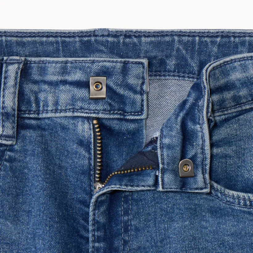 Jeans cargo met used effect en zakken jongens