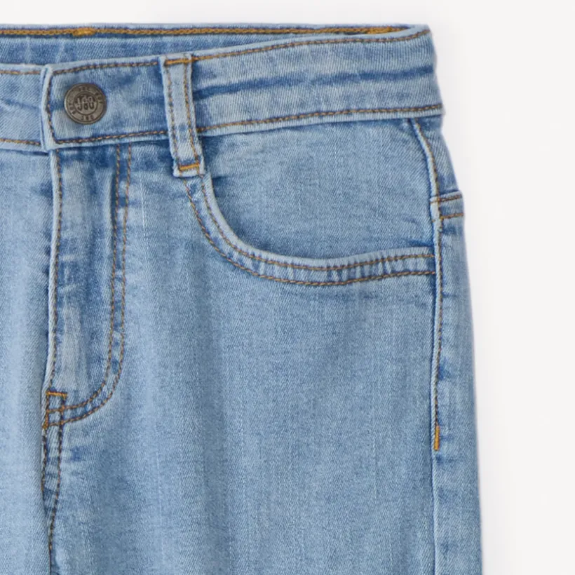 Jeans cargo met used effect en zakken jongens