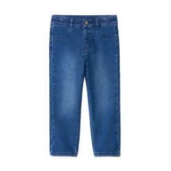 Jeans denimlook effen voor babyjongens blauw Stone verstelbare taille