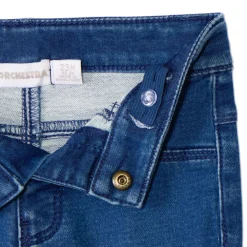 Jeans denimlook effen voor babyjongens blauw Stone verstelbare taille