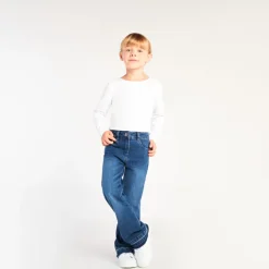 Jeans in denim met uitlopende pasvorm meisjes