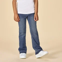 Jeans in denim met uitlopende pasvorm meisjes