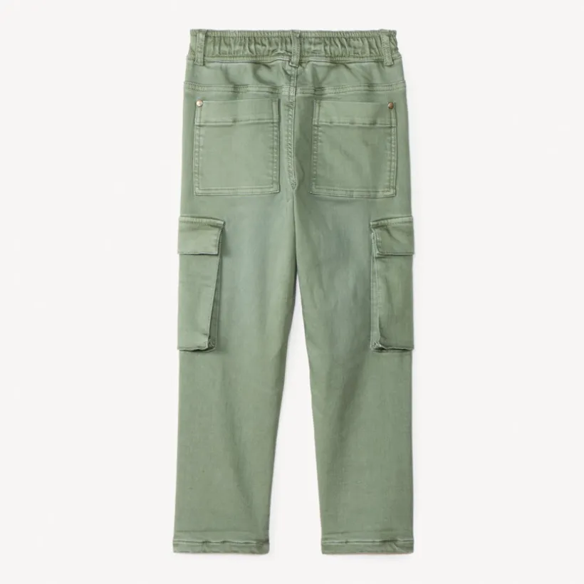 Jeans in denimstijl met cargostijl en jerseyvoering jongens