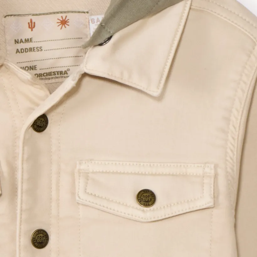 Jeansjack met afneembare capuchon jongens