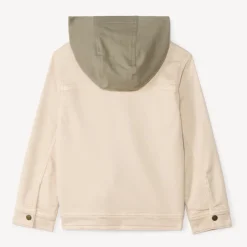 Jeansjack met afneembare capuchon jongens
