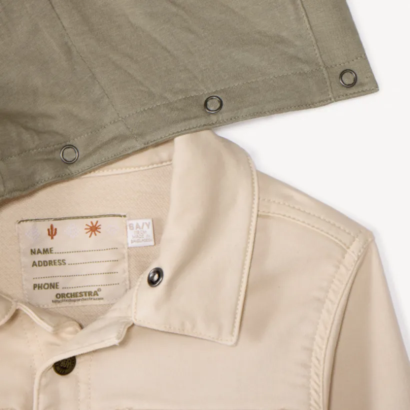 Jeansjack met afneembare capuchon jongens