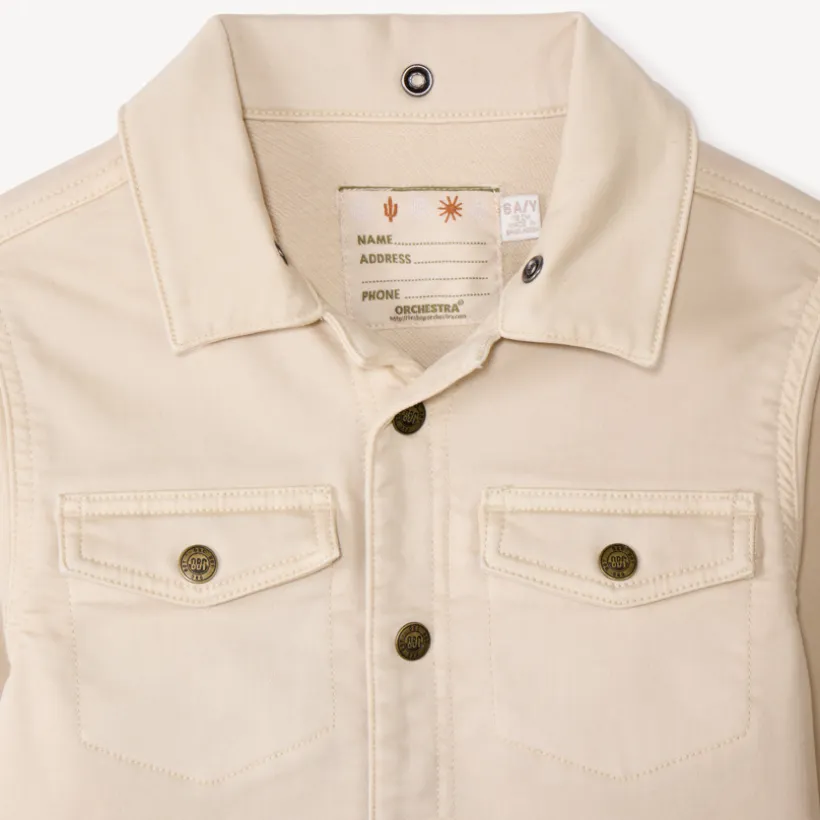 Jeansjack met afneembare capuchon jongens