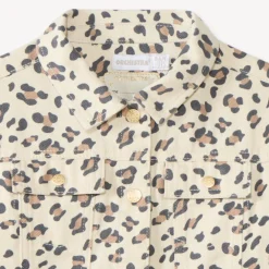Jeansjack met luipaardprint meisjes