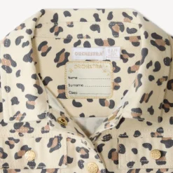 Jeansjack met luipaardprint meisjes
