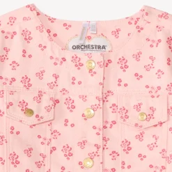 Jeansjasje met bloemenprint voor meisjesbaby