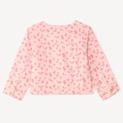 Jeansjasje met bloemenprint voor meisjesbaby