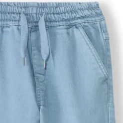 Jeansjogger cargo effen met zakken jongens