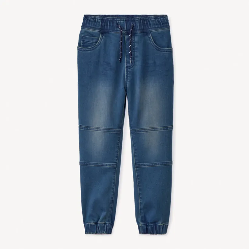Jeansjogger met verweerd effect jongens