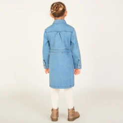 Jeans jurk met lange mouwen in worker-stijl meisjes