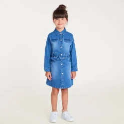Jeans jurk met lange mouwen voor meisjes