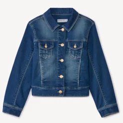 Jeanslookvest met zakken meisjes
