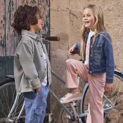 Jeanslookvest met zakken meisjes