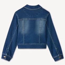 Jeanslookvest met zakken meisjes