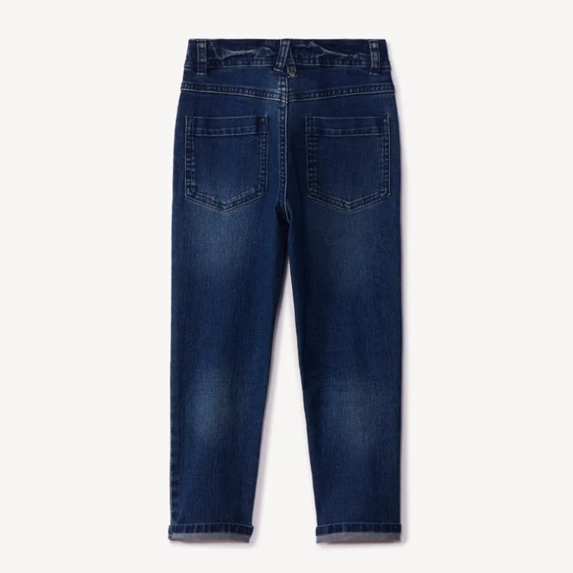 Jeans met ballonmodel en used effect jongens