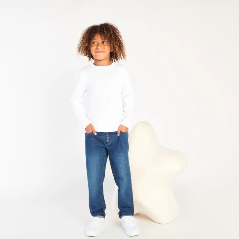 Jeans met ballonmodel en used effect jongens