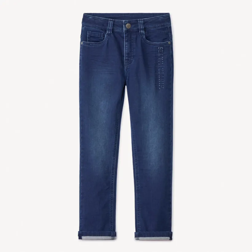 Jeans met denimlook en contrasterende zakken jongens
