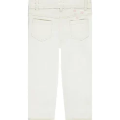 Jeans met denimlook en fantasie borduursel meisjes