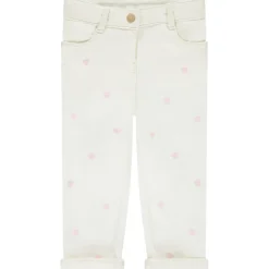 Jeans met denimlook en fantasie borduursel meisjes