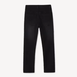 Jeans met denimlook en microfleece voering, effen zwart, jongens