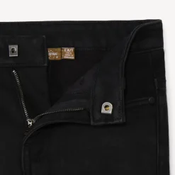 Jeans met denimlook en microfleece voering, effen zwart, jongens
