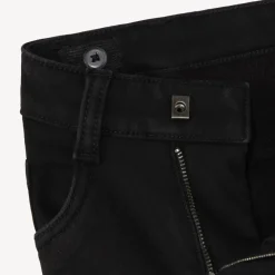 Jeans met denimlook en microfleece voering, effen zwart, jongens