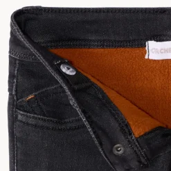 Jeans met denimlook en microfleece voering voor babyjongen