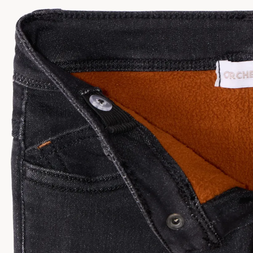 Jeans met denimlook en microfleece voering voor babyjongen