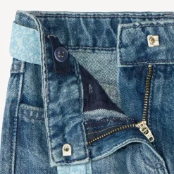 Jeans met een bloemenriem meisjes