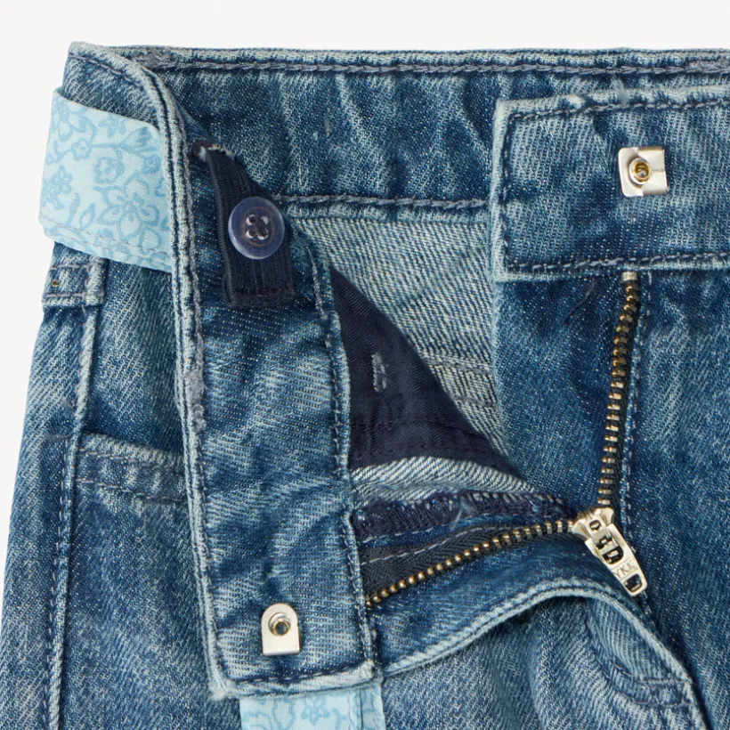 Jeans met een bloemenriem meisjes