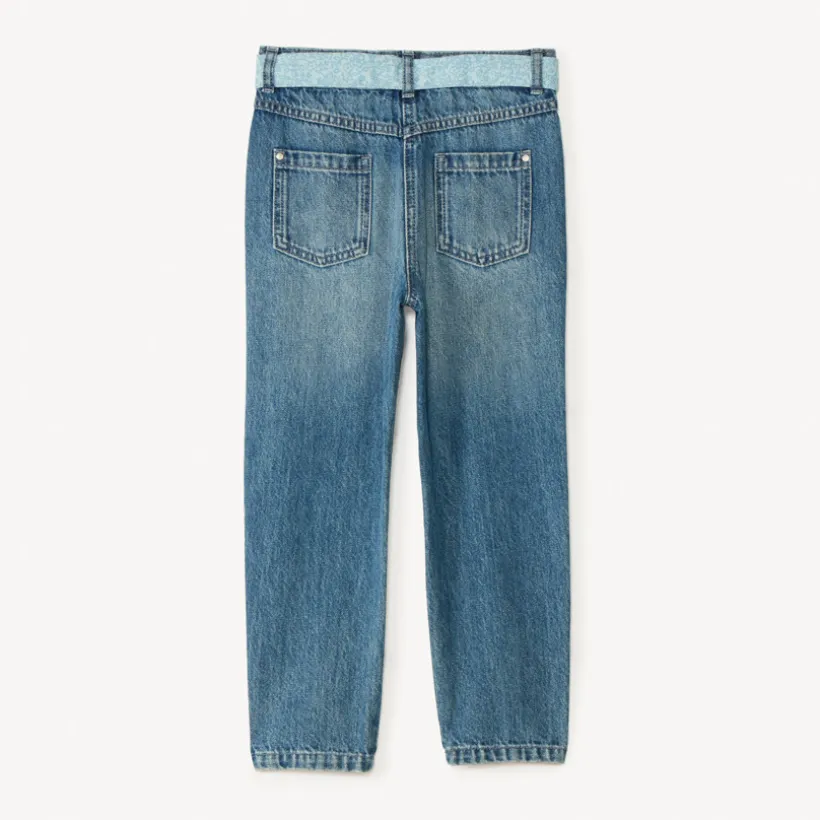 Jeans met een bloemenriem meisjes