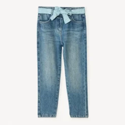 Jeans met een bloemenriem meisjes