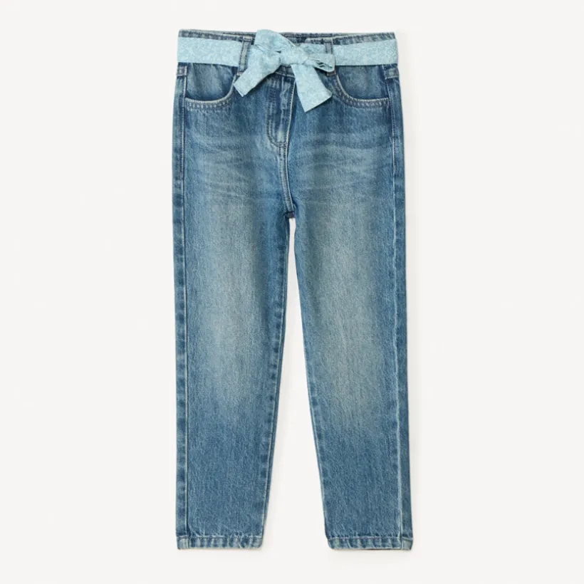 Jeans met een bloemenriem meisjes