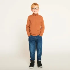 Jeans met elastische taille en denim effect jongens