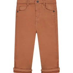 Jeans met jerseyvoering en ton-sur-ton vulkaanborduursel voor babyjongens