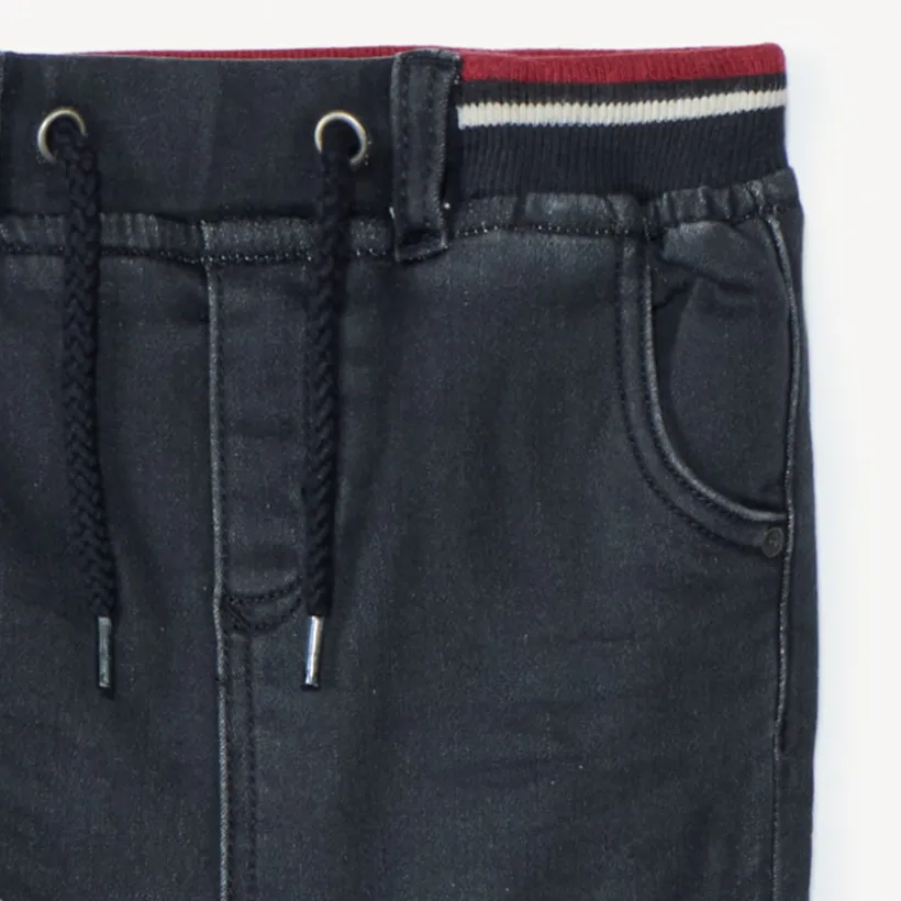 Jeans met microfleecevoering en elastische taille voor babyjongens
