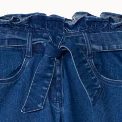 Jeans paperbag met ceintuur meisjes