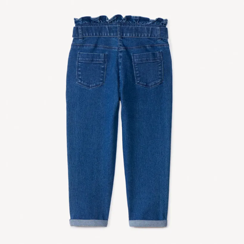 Jeans paperbag met ceintuur meisjes