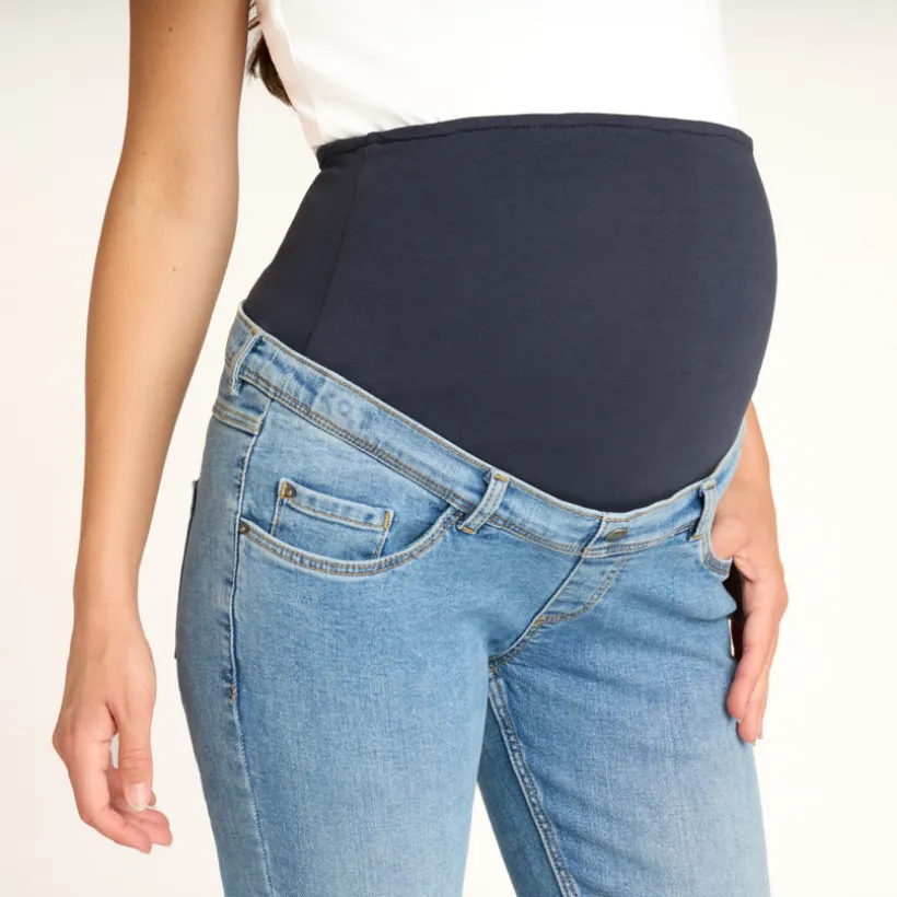 Jeans slim fit voor zwangerschap met hoge hoofdband in jersey
