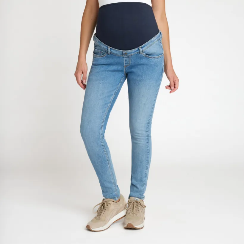 Jeans slim fit voor zwangerschap met hoge hoofdband in jersey