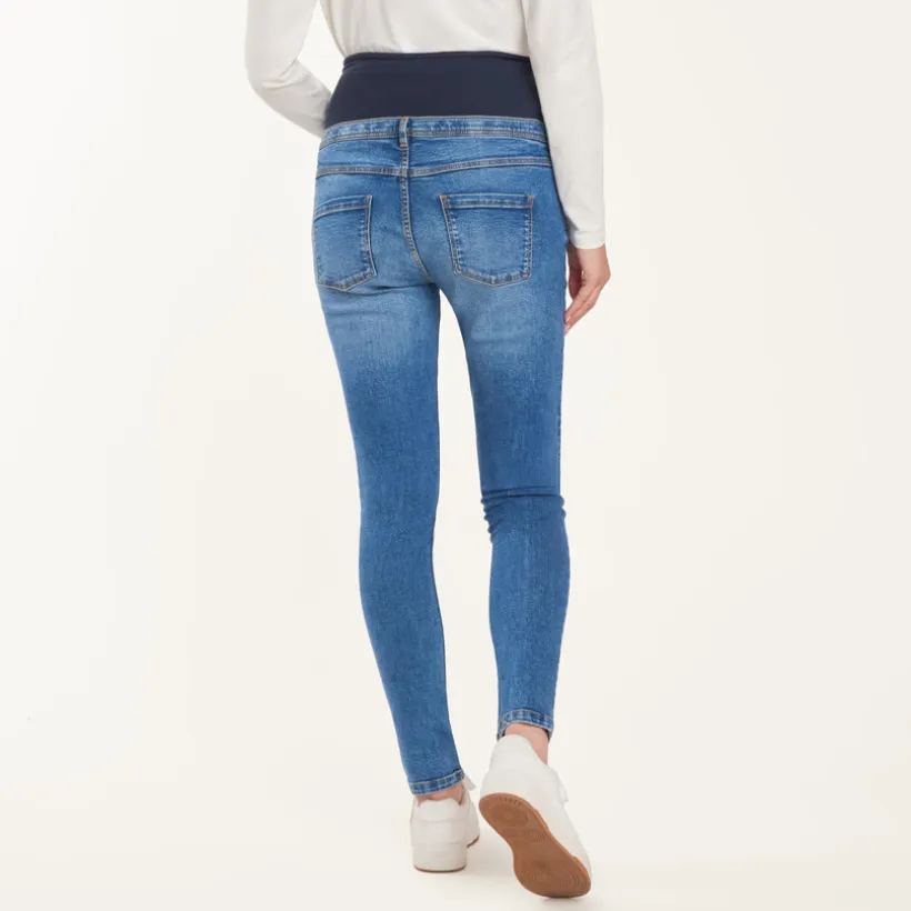 Jeans slim fit voor zwangerschap met hoge hoofdband in jersey