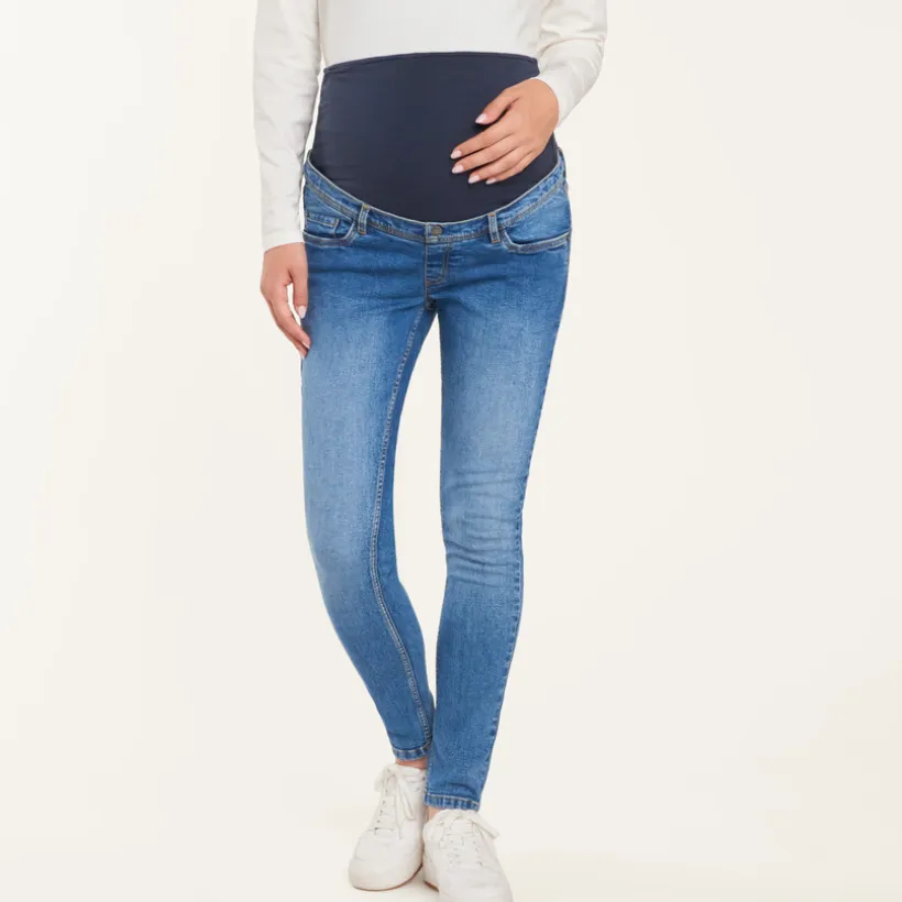 Jeans slim fit voor zwangerschap met hoge hoofdband in jersey