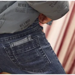 jeans slim met used effect jongens