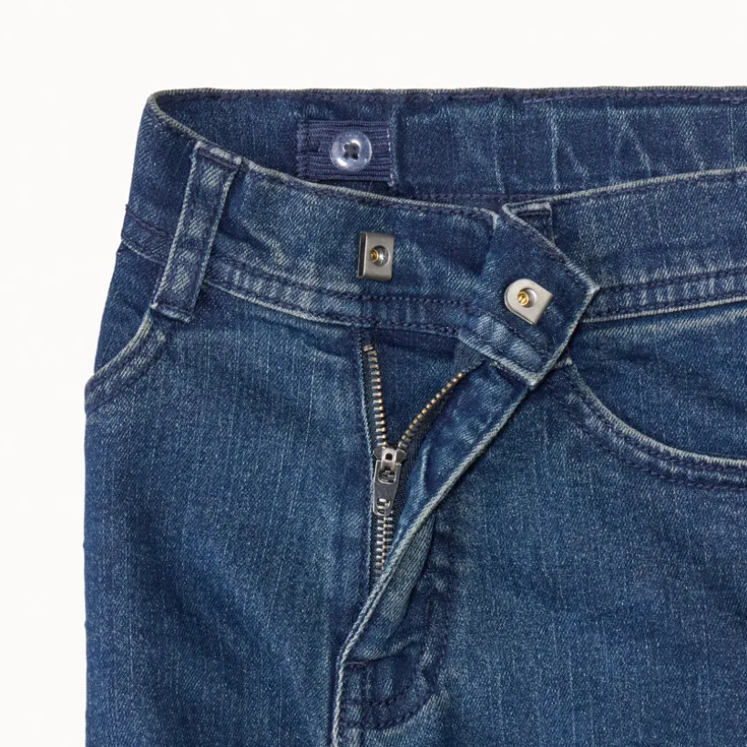 jeans slim met used effect jongens